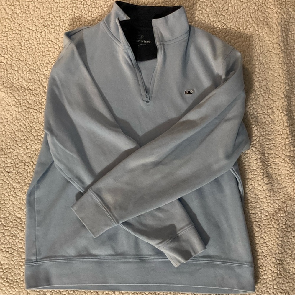 Sweatshirt-VINEYARD VINES periwinkle blue Unisex, zip collar. Great condition